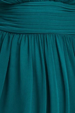 Maxi Dresses^* Halterneck Chiffon Maxi With Thigh Split Emerald