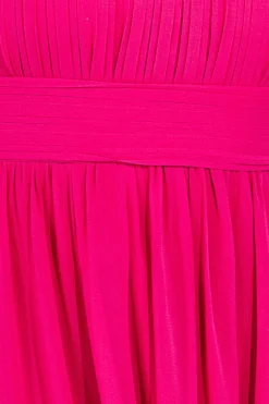 Maxi Dresses^* Bridesmaids Chiffon Maxi Dress - Hot Pink Hotpink