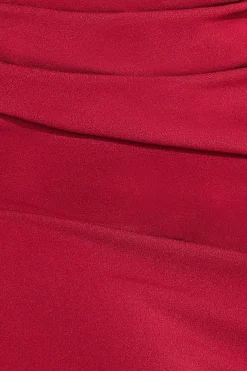 Maxi Dresses^* Bardot Pleated Maxi Dress Red