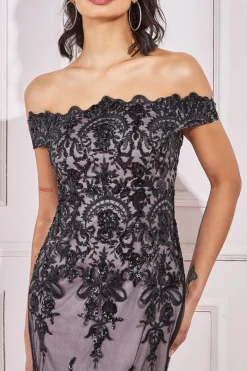 Maxi Dresses^* Bardot Sequin Embroidered Maxi Dress Black
