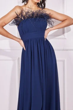 Maxi Dresses^* Bridesmaids Chiffon Maxi Dress Navy
