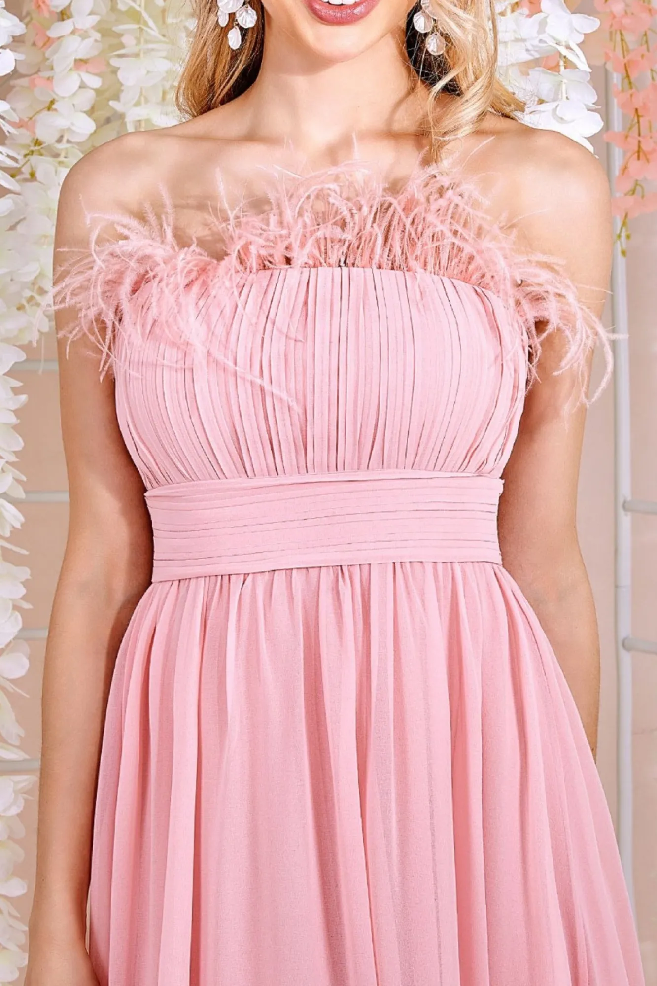 Maxi Dresses^* Bridesmaids Chiffon Maxi Dress Blush