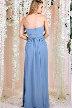 Maxi Dresses^* Bridesmaids Chiffon Maxi Dress Blue