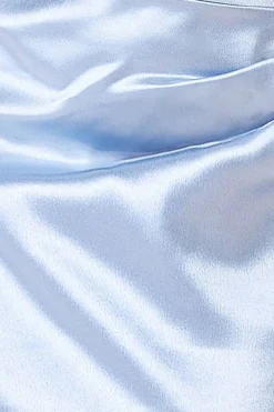 Maxi Dresses^* Cowl Back Satin Maxi Dress Blue
