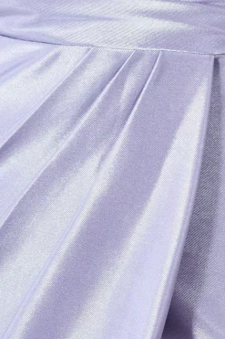 Midi Dresses^* Cowl Neck Bardot Satin Midi Front Split Lilac