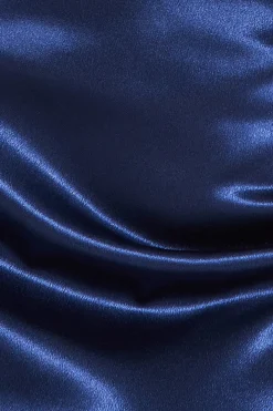 Maxi Dresses^* Cowl Neck With Strappy Back Satin Maxi Navy