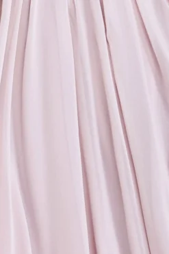 Maxi Dresses^* Crochet & Pleated Top High Low Maxi Blush