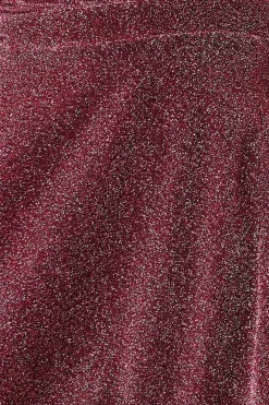 Maxi Dresses^* Crossover Lurex Glitter Maxi Dress Wine