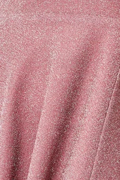 Maxi Dresses^* Crossover Lurex Glitter Maxi Dress Dark Rose