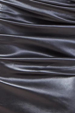 Mini Dresses^* Cut Out Faux Leather Mini Dress Black