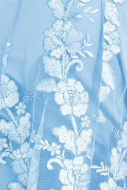 Midi Dresses^* Dipped Hem Sleeveless Lace Midi - Light Blue Lightblue