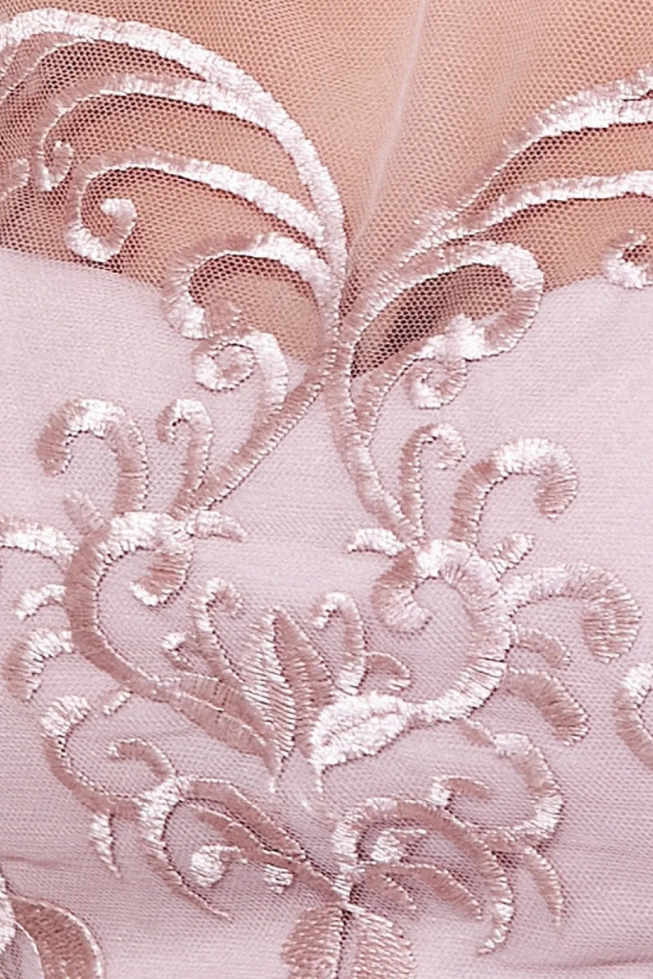 Maxi Dresses^* Embroidered Mesh Maxi Dress Blush