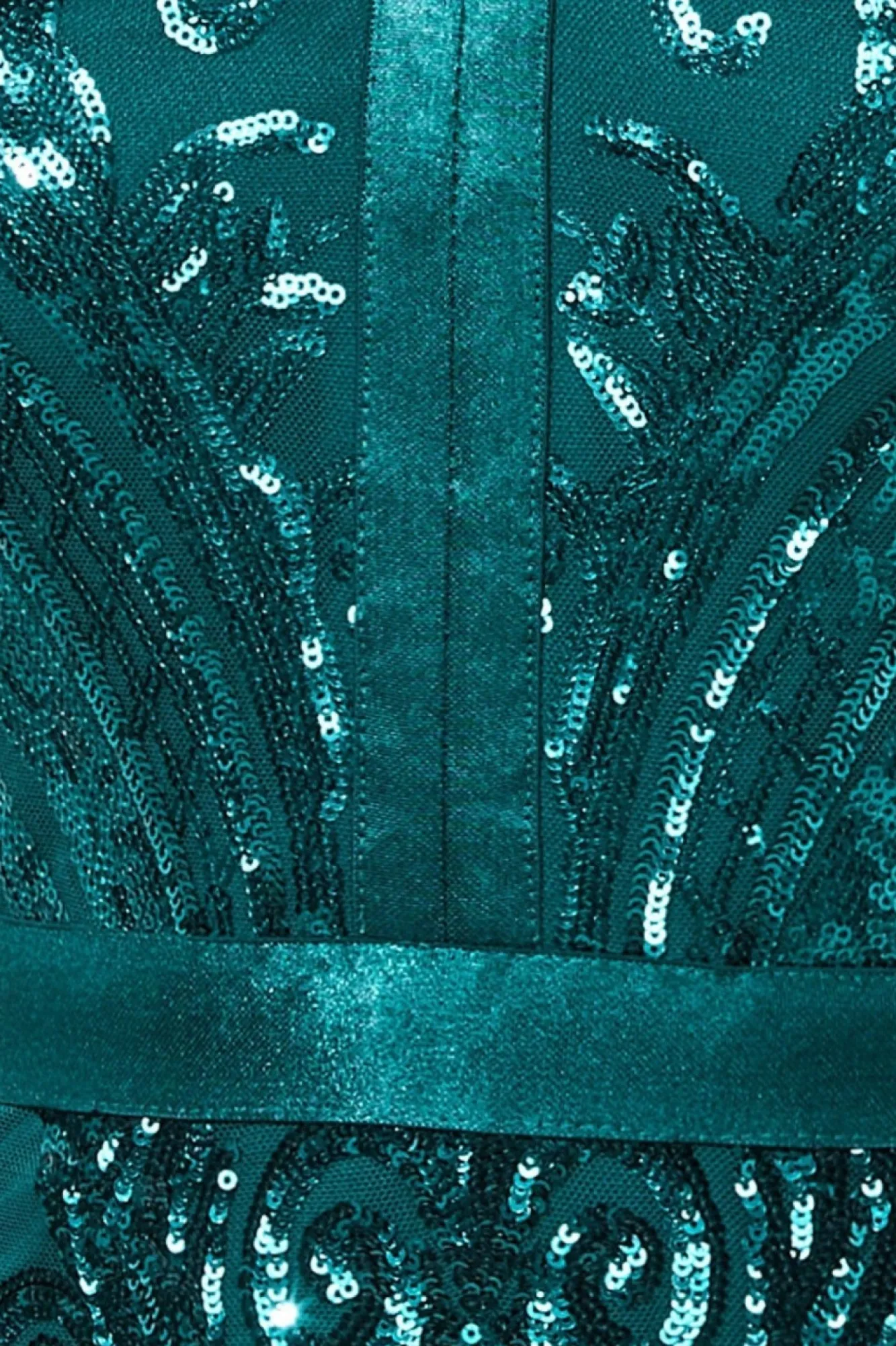Maxi Dresses^* Embroidered Sequin Maxi Dress Green Emerald