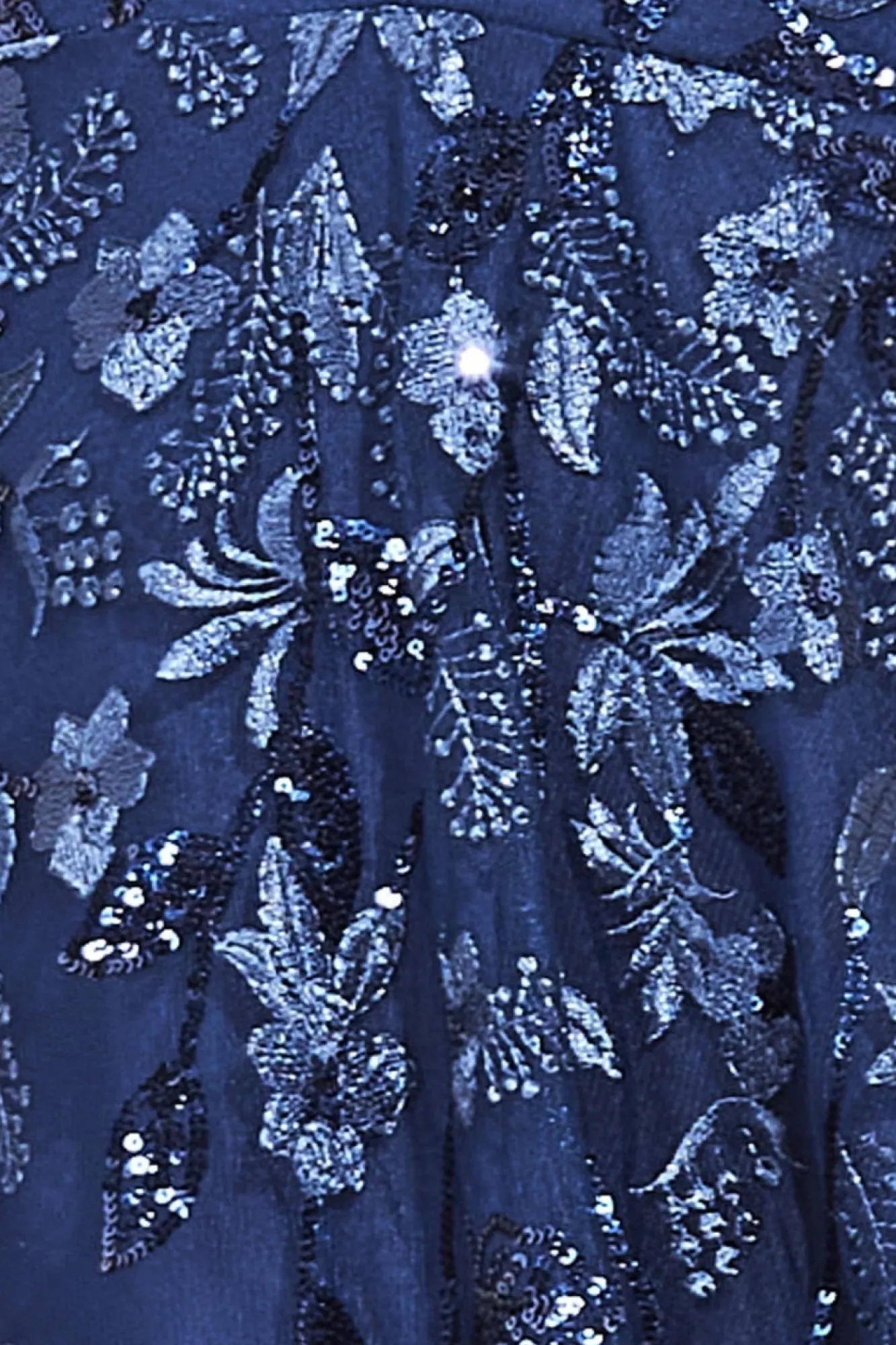 Maxi Dresses^* Flared Sleeve Embroidered Maxi Dress Navy