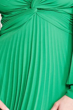 Maxi Dresses^* Fully Pleated Chiffon Maxi Dress Green