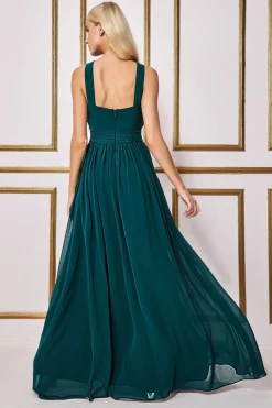 Maxi Dresses^* Halter Neck Chiffon Maxi Dress - Emerald Green Emeraldgreen