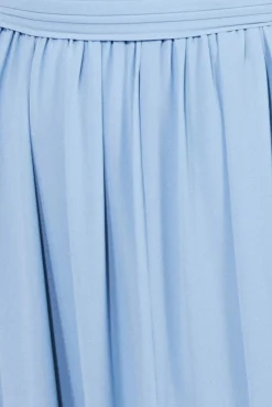 Maxi Dresses^* Halterneck Chiffon Maxi With Thigh Split Duskyblue