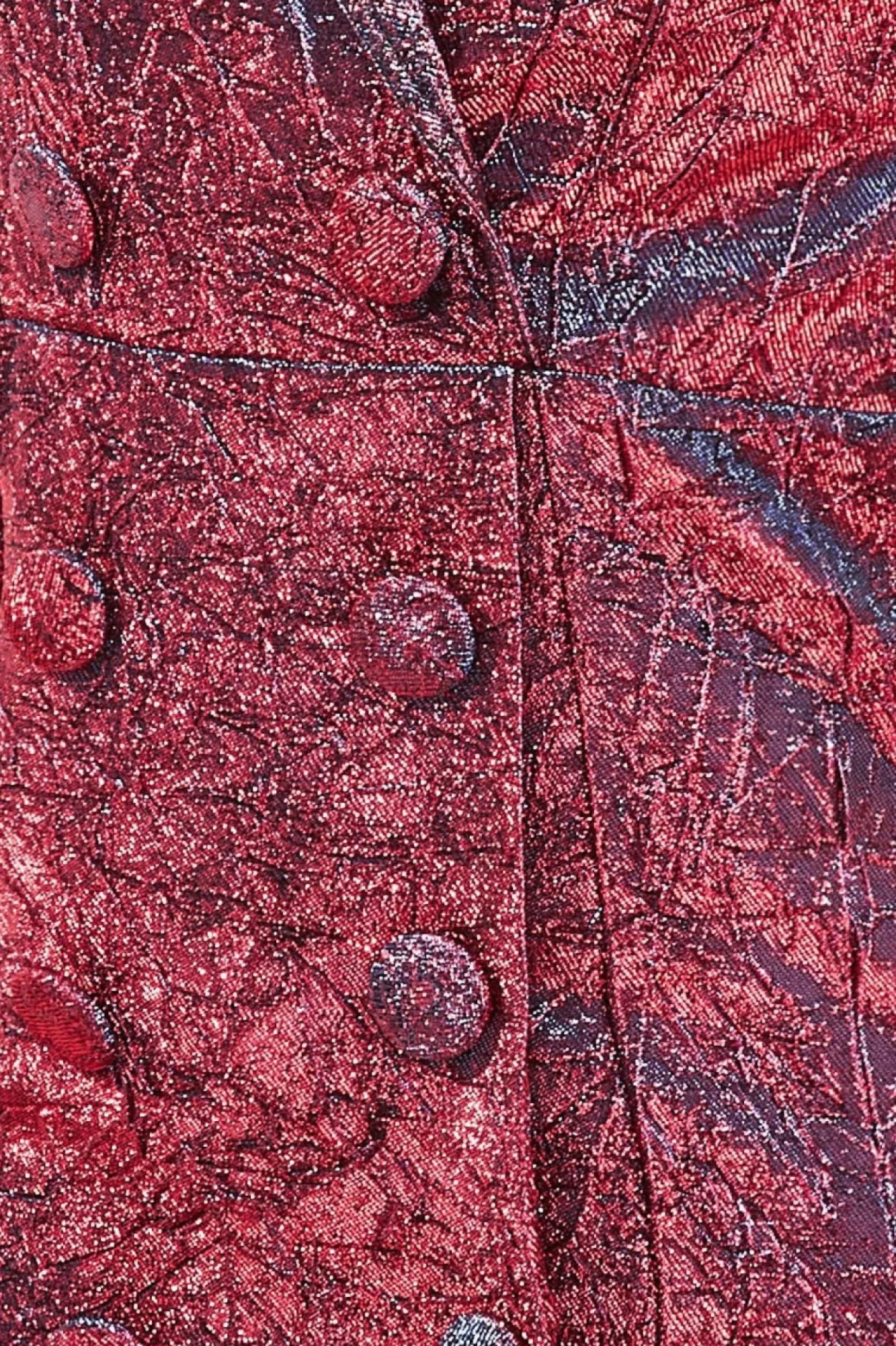 Mini Dresses^* Iridescent Foil Print Blazer Mini Dress Wine