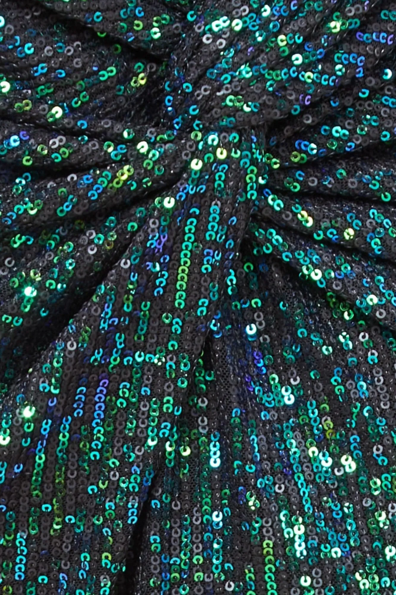 Skirts^* Knot Front Sequin Midi Skirt Emerald Green