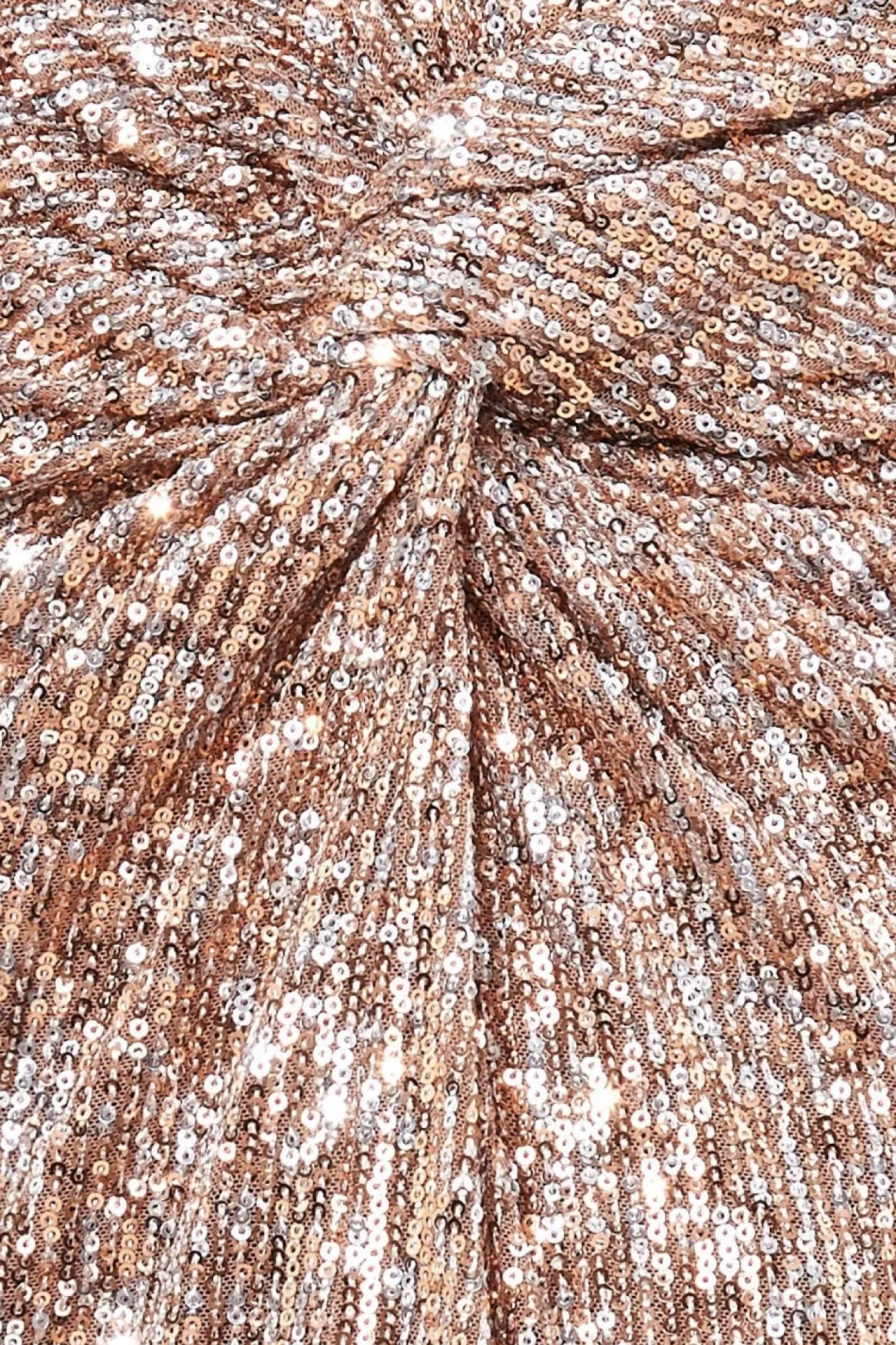 Skirts^* Knot Front Sequin Midi Skirt Champagne