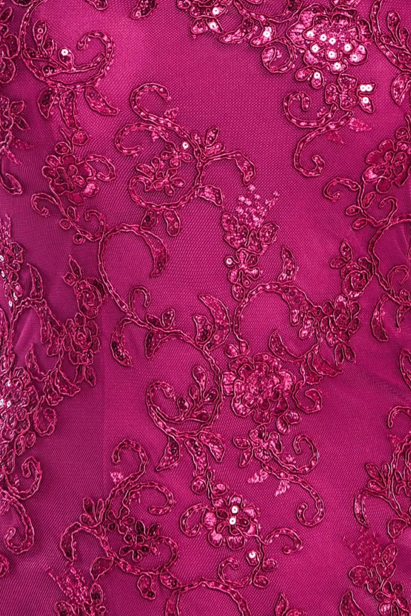 Maxi Dresses^* Lace Scallop Edge Mermaid Maxi Burgundy