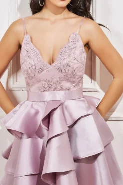 Midi Dresses^* Layered Frilled Midi Dress Blush