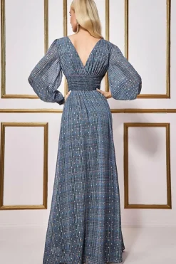 Maxi Dresses^* Long Sleeve Maxi Shirred Waistband - Check Print Checkprint