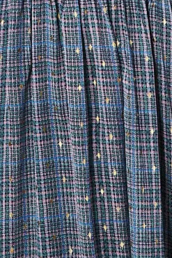 Maxi Dresses^* Long Sleeve Maxi Shirred Waistband - Check Print Checkprint