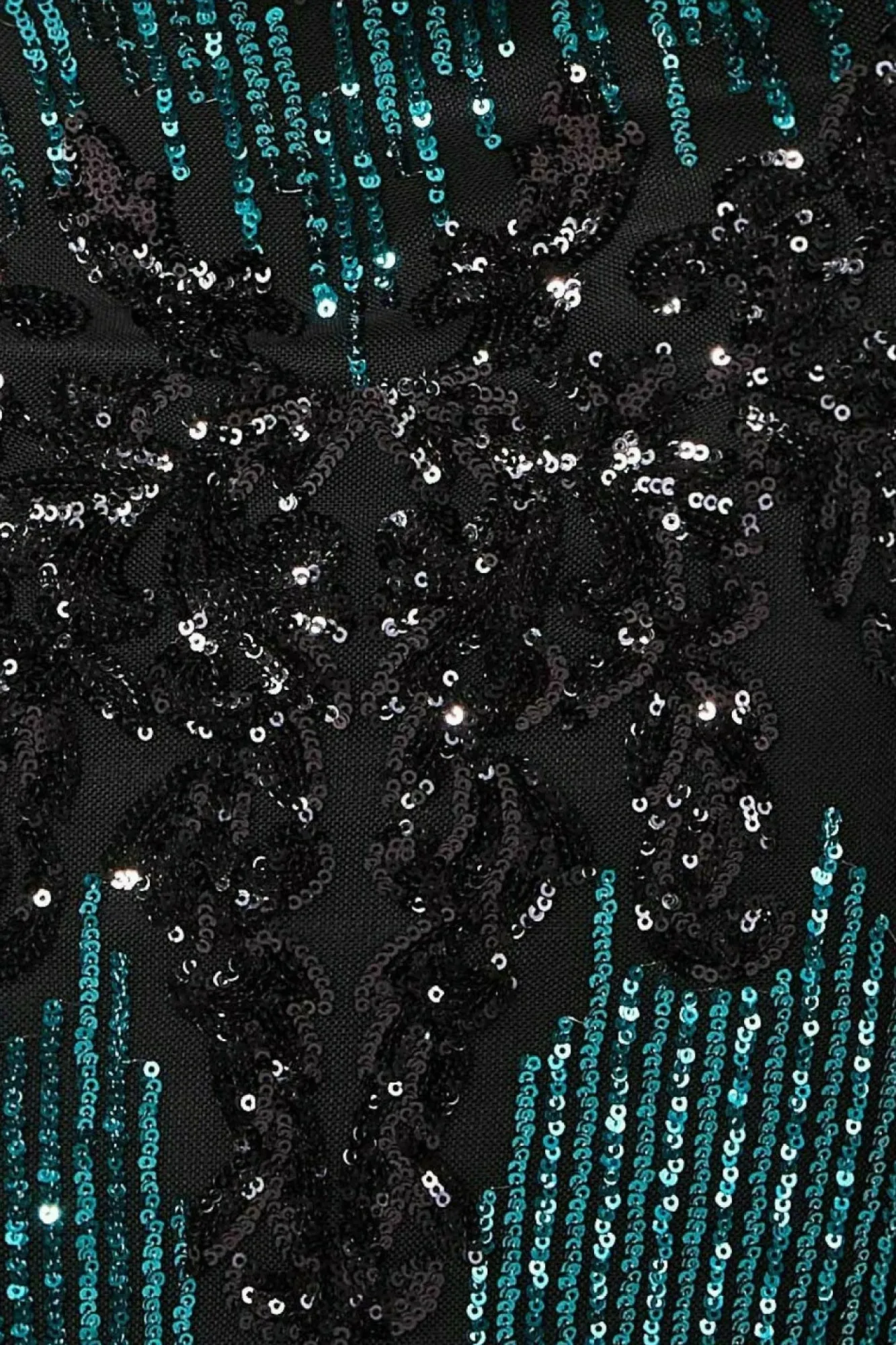Maxi Dresses^* Long Sleeve Sequin Evening Maxi Dress Emerald