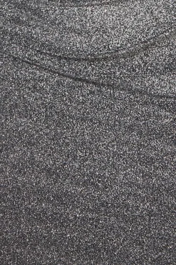Maxi Dresses^* Lurex Cowl Neck Off The Shoulder Maxi Silver