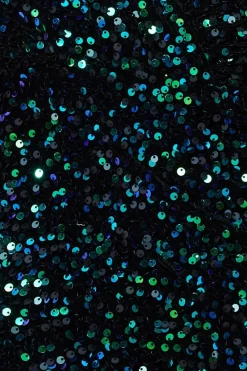 Midi Dresses^* Multi Sequin & Velvet Bardot Midi Emerald