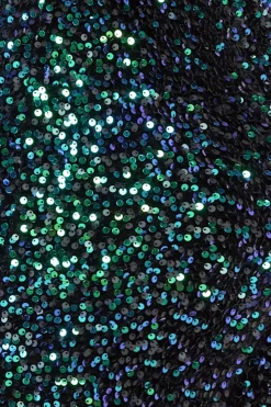 Midi Dresses^* Multi Sequin Velvet Bodycon Mini Emerald Green