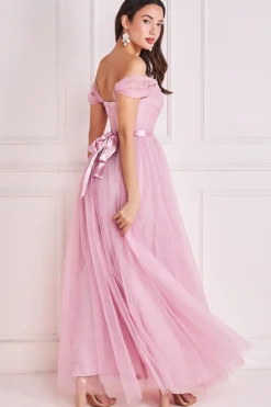 Maxi Dresses^* Off The Shoulder Princess Maxi Dress Blush