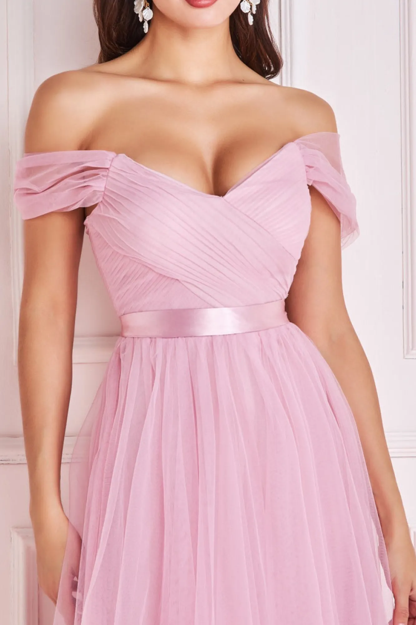 Maxi Dresses^* Off The Shoulder Princess Maxi Dress Blush