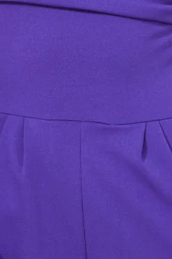 Jumpsuits^* One Shoulder Scuba Jumpsuit Purple