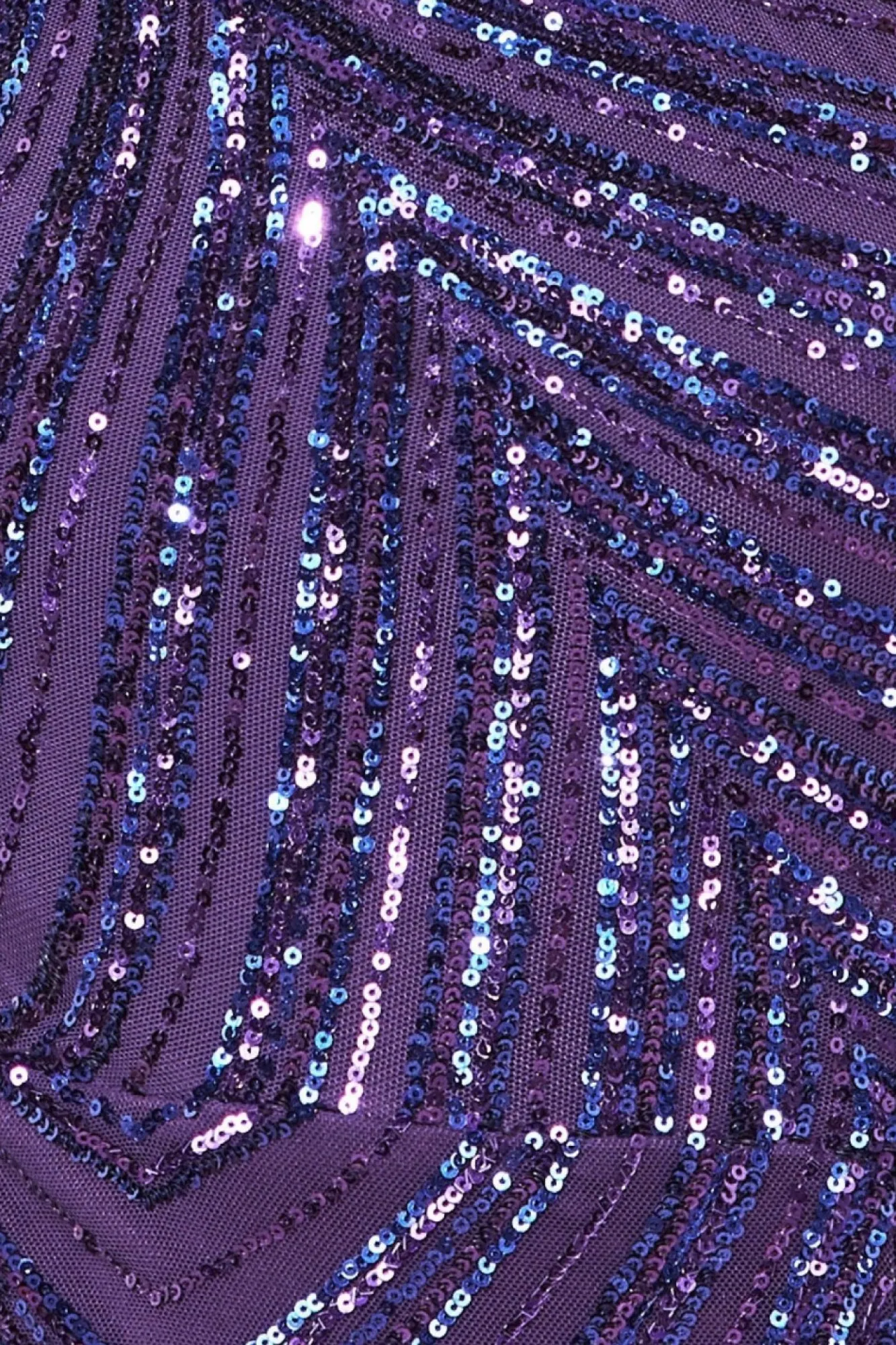 Maxi Dresses^* One Shoulder Sequin Maxi Dress Purple
