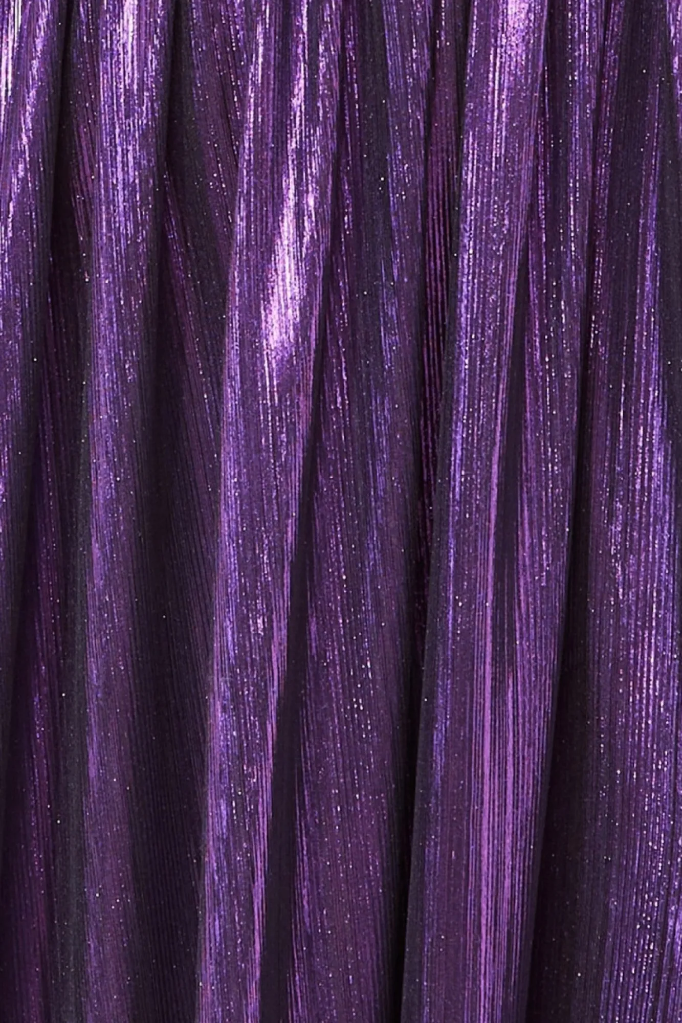 Maxi Dresses^* One Shoulder Slinky Foil Flared Maxi Dress Purple