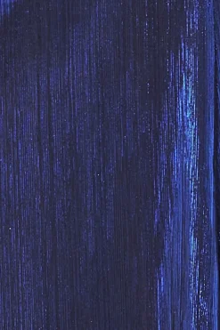 Maxi Dresses^* Plunge Neck Pleated Foil Maxi Dress Royalblue