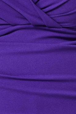 Jumpsuits^* Plus Bardot Scuba Jumpsuit Purple