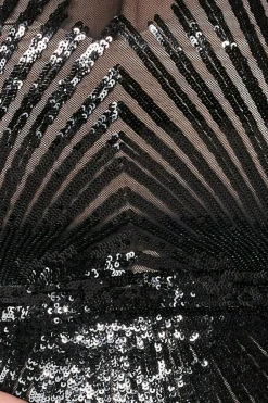 Maxi Dresses^* Plus Shooting Star Sequin Maxi Dress Black