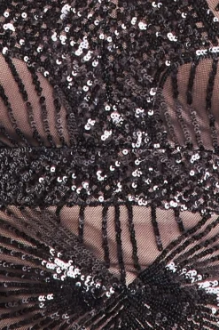 Maxi Dresses^* Plus Starburst Sequin Maxi Dress Black