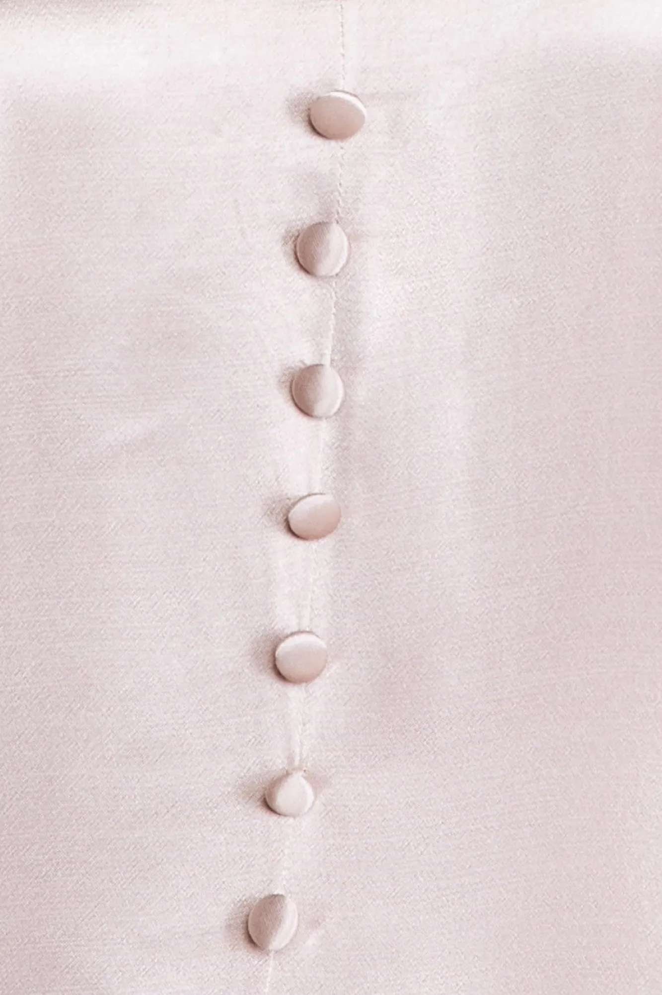 Midi Dresses^* Satin Viscose Front Buttoned Dipped Hem Champagne