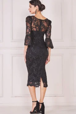 Midi Dresses^* Scallop Lace Midi Black