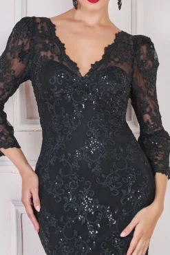 Midi Dresses^* Scallop Lace Midi Black