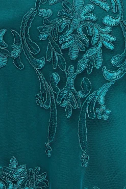 Midi Dresses^* Scalloped Lace Dipped Hem Midi Dress Emerald