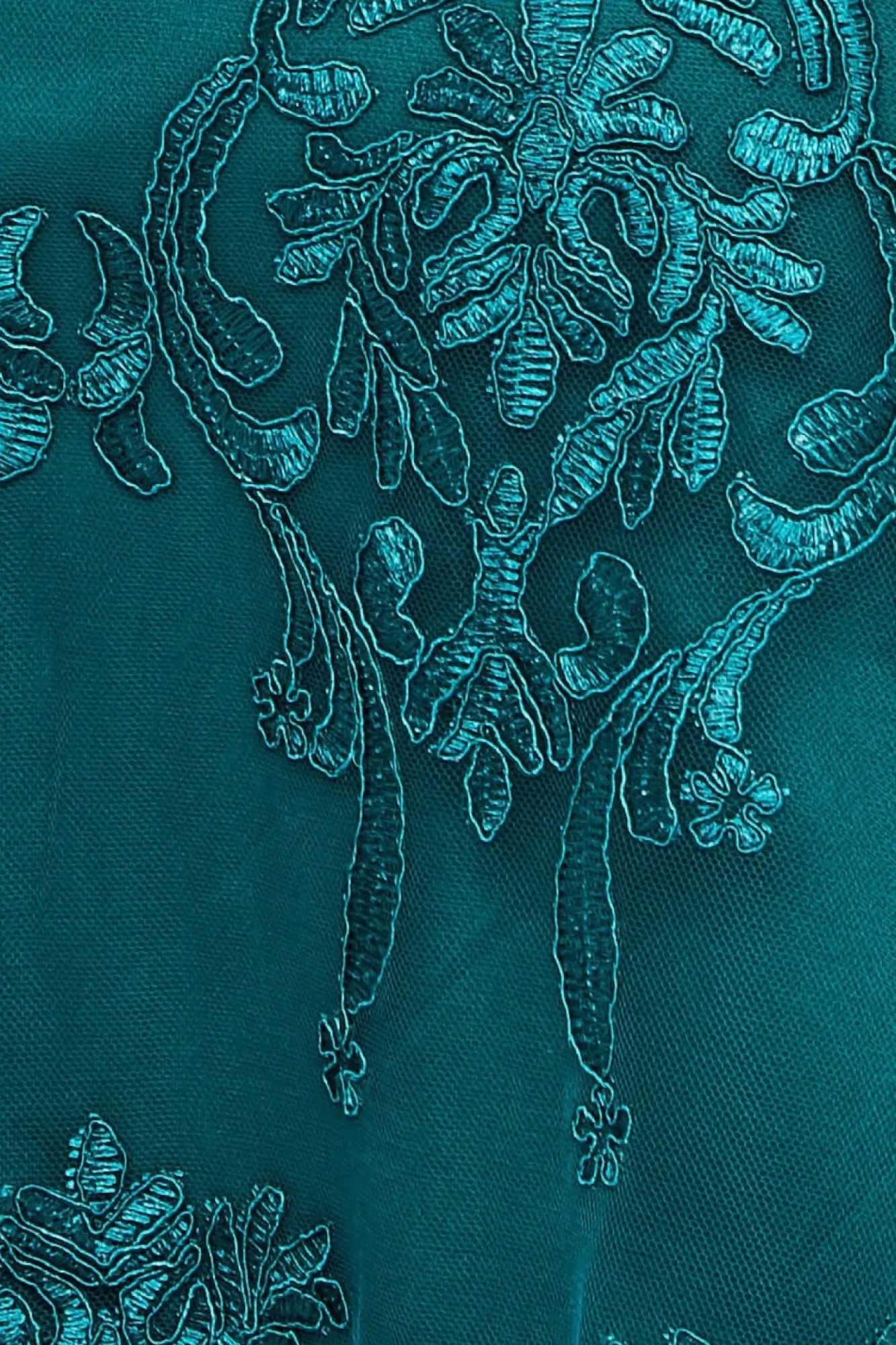 Midi Dresses^* Scalloped Lace Dipped Hem Midi Dress Emerald