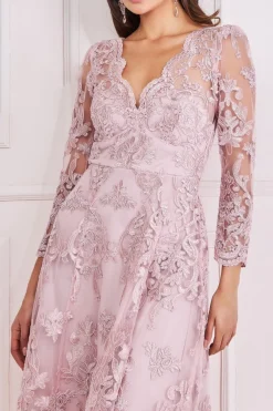 Midi Dresses^* Scalloped Lace Dipped Hem Midi Dress Blush