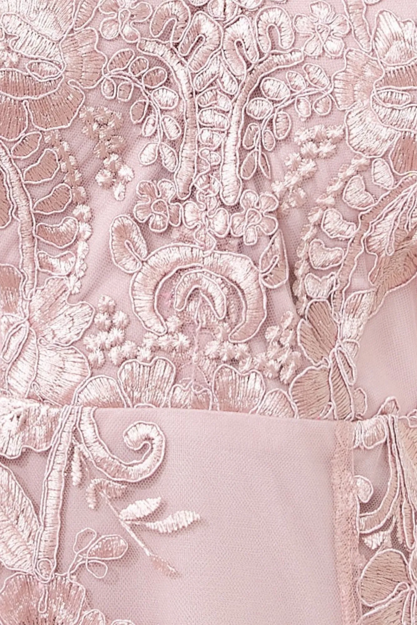Midi Dresses^* Scalloped Neck Lace Midi Dress Blush