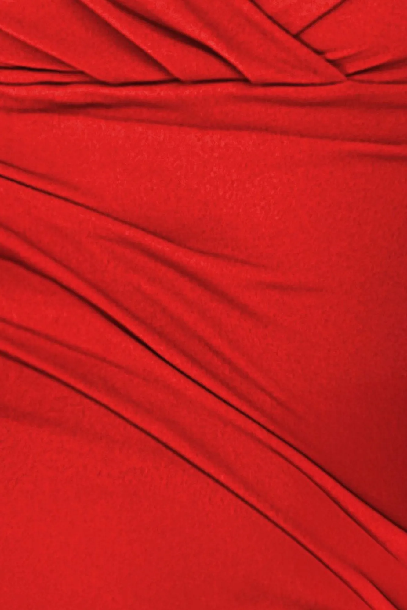 Midi Dresses^* Scuba Bardot Pleated Midi Dress Red