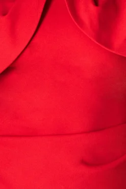 Midi Dresses^* Scuba Crepe Pleated Bardot Midi Red